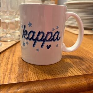 Kappa Mug with Blue Stars and Script